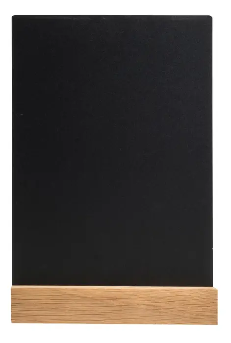 Support visuel vertical ardoise avec socle bois A5 - Noir