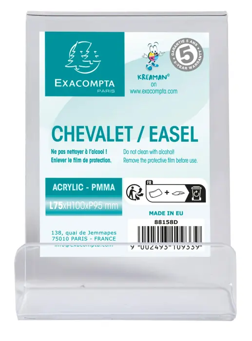 Chevalet L75xH100xP104 - Cristal