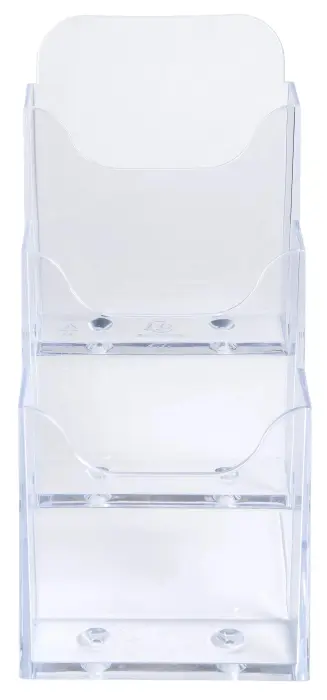 Distributeur de prospectus 3 compartiments DL (10X21cm) - Cristal