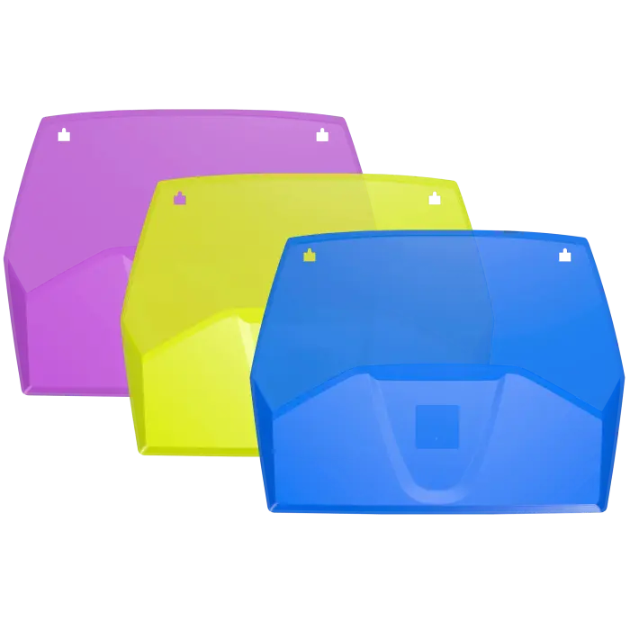 Set de 3 trieurs muraux horizontaux 1 compartiment Crystal - Couleurs assorties - New