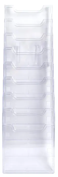 Trieur mural modulable vertical 8 compartiments A4 - Cristal