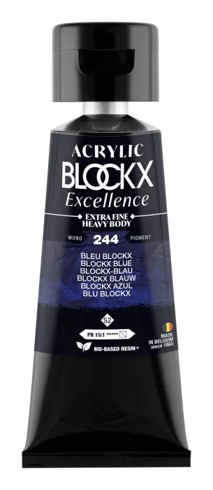 Peinture acrylique extra-fine fine tube 75ml - Bleu blockx - New