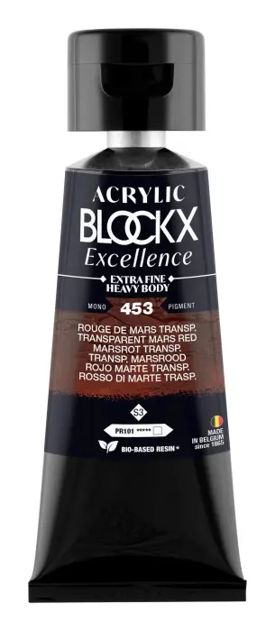 Peinture acrylique extra-fine fine tube 75ml - Rouge de mars transp. - New
