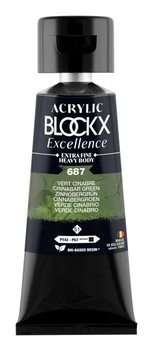 Peinture acrylique extra-fine fine tube 75ml - Vert cinabre - New