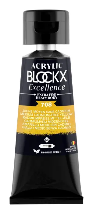 Peinture acrylique extra-fine fine tube 75ml - Jaune moyen sans cadmium - New