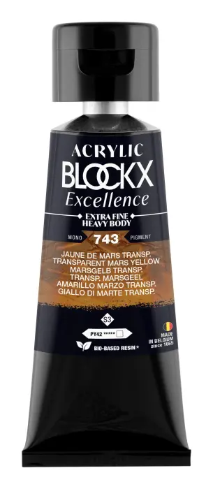 Peinture acrylique extra-fine fine tube 75ml - Jaune de mars transp. - New