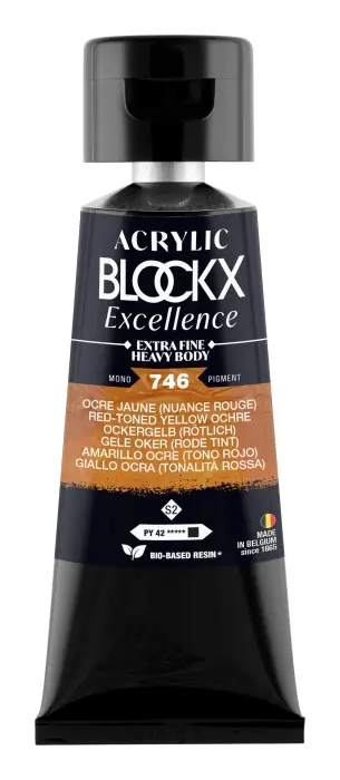 Peinture acrylique extra-fine fine tube 75ml - Ocre jaune (nuance rouge) - New