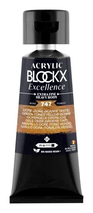 Peinture acrylique extra-fine fine tube 75ml - Ocre jaune (nuance verte) - New