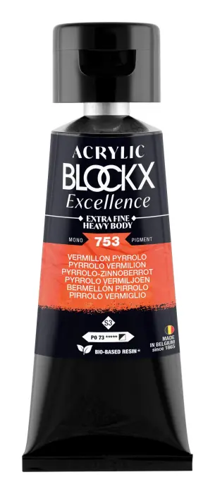 Peinture acrylique extra-fine fine tube 75ml - Vermillon pyrrolo - New