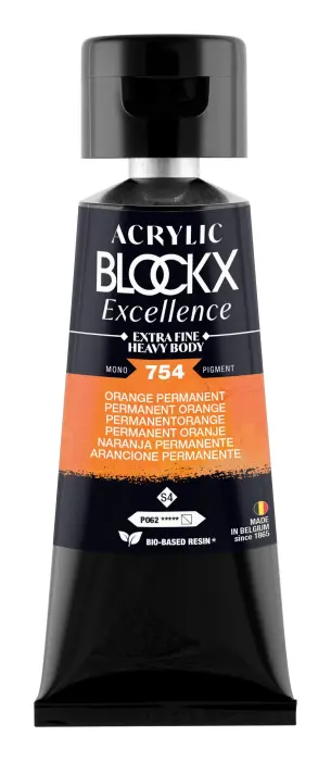 Peinture acrylique extra-fine fine tube 75ml - Orange permanent - New