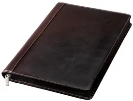 Alassio Conférencier "MONACO", A4, cuir, marron sombre