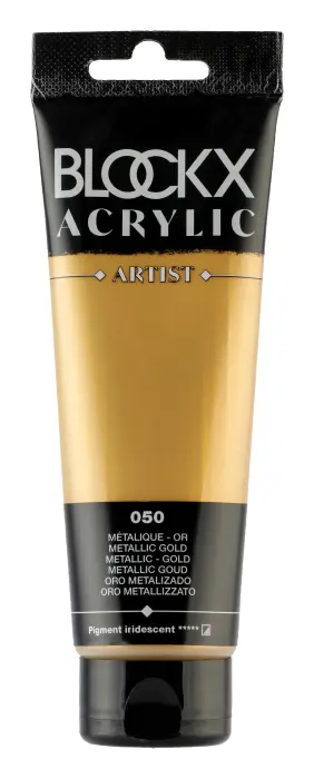 Peinture acrylique fine tube 120ml - Or métallisé