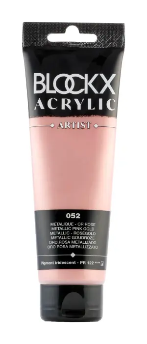 Peinture acrylique fine tube 120ml - Or Rose métallisé