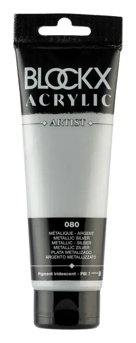 Peinture acrylique fine tube 120ml - Argent métallisé
