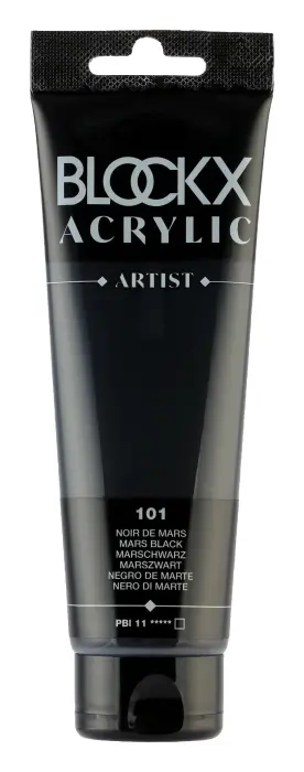 Peinture acrylique fine tube 120ml - Noir de mars