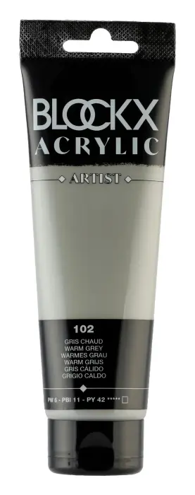 Peinture acrylique fine tube 120ml - Gris chaud