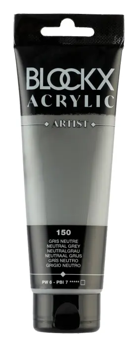 Peinture acrylique fine tube 120ml - Gris neutre