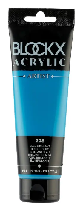 Peinture acrylique fine tube 120ml - Bleu brillant