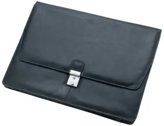 Alassio Porte-documents "TISSANO", cuir nappa, noir