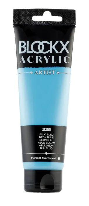 Peinture acrylique fine tube 120ml - Bleu fluo