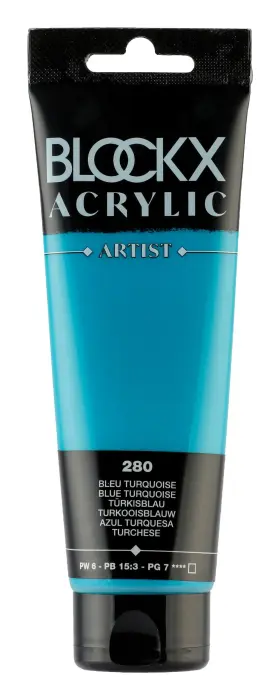 Peinture acrylique fine tube 120ml - Bleu turquoise