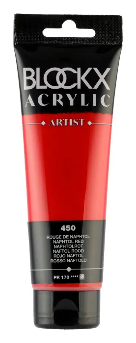 Peinture acrylique fine tube 120ml - Rouge de Naphtol