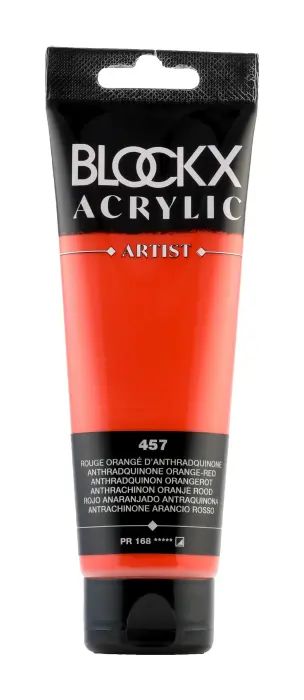 Peinture acrylique fine tube 120ml - Rouge orangé d'anthraquinone
