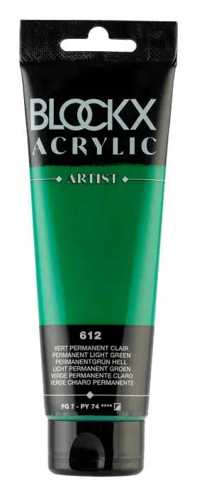 Peinture acrylique fine tube 120ml - Vert permanent clair