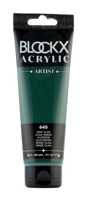 Peinture acrylique fine tube 120ml - Vert olive