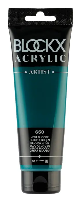 Peinture acrylique fine tube 120ml - Vert blockx