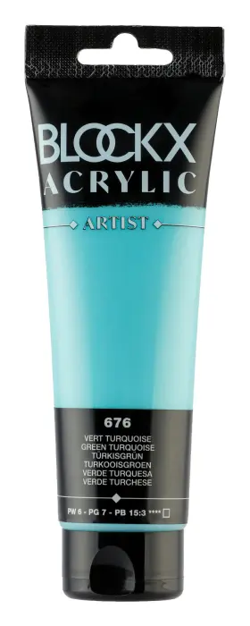 Peinture acrylique fine tube 120ml - Vert turquoise