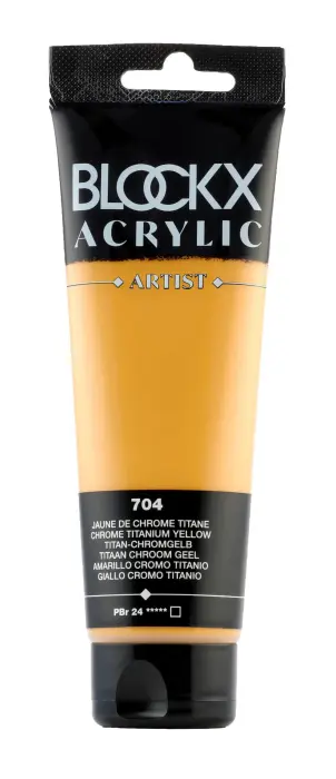 Peinture acrylique fine tube 120ml - Jaune de chrome titane