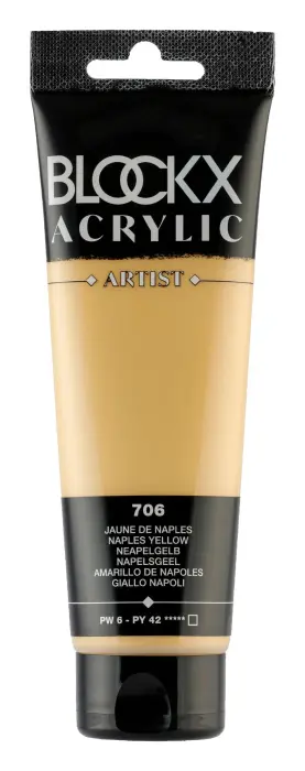 Peinture acrylique fine tube 120ml - Jaune de Naples