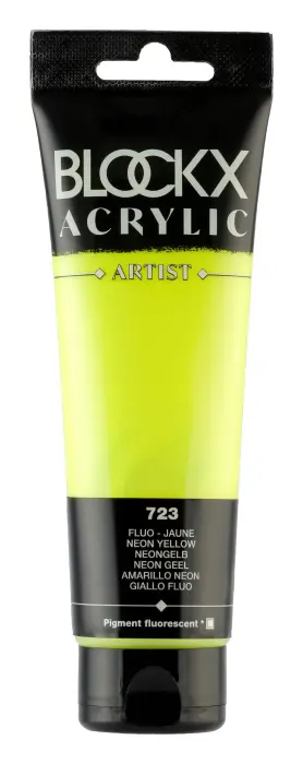 Peinture acrylique fine tube 120ml - Jaune fluo