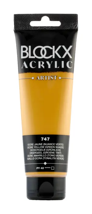 Peinture acrylique fine tube 120ml - Ocre jaune (nuance verte)