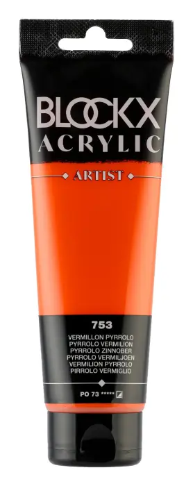 Peinture acrylique fine tube 120ml - Vermillon pyrrolo