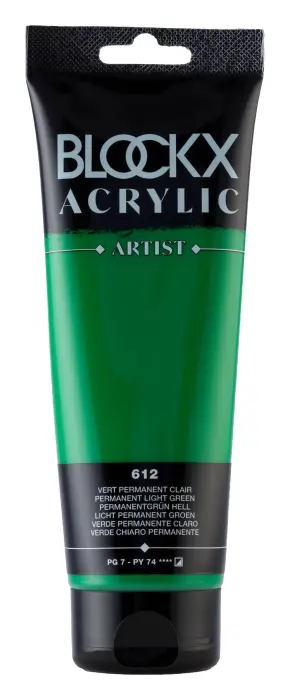 Peinture acrylique fine tube 250ml - Vert permanent clair