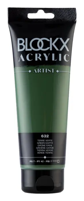 Peinture acrylique fine tube 250ml - Terre verte