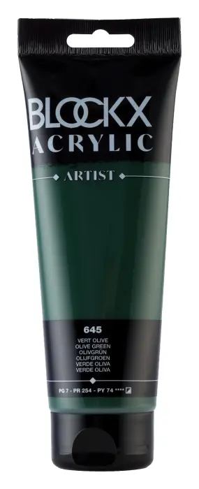 Peinture acrylique fine tube 250ml - Vert olive