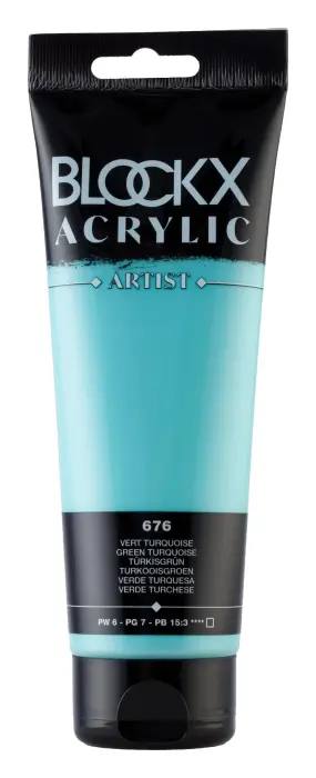 Peinture acrylique fine tube 250ml - Vert turquoise