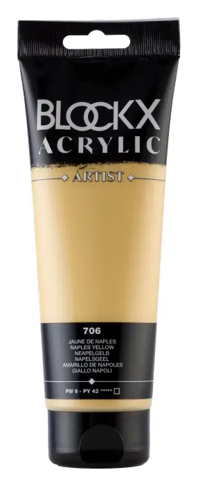 Peinture acrylique fine tube 250ml - Jaune de Naples