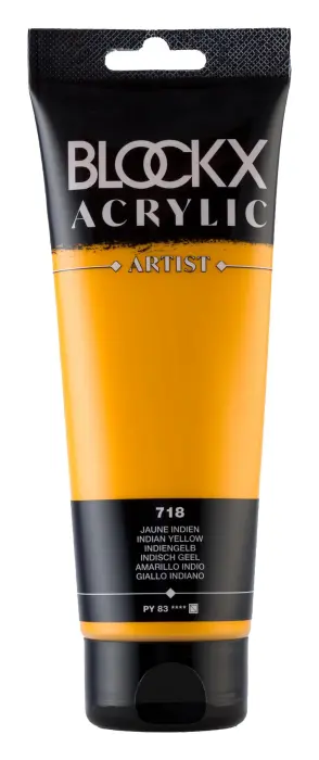 Peinture acrylique fine tube 250ml - Jaune indien