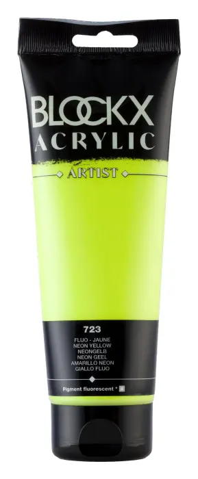 Peinture acrylique fine tube 250ml - Jaune fluo