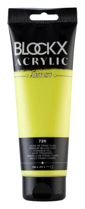 Peinture acrylique fine tube 250ml - Jaune de titane clair