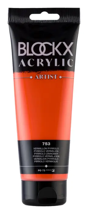 Peinture acrylique fine tube 250ml - Vermillon pyrrolo
