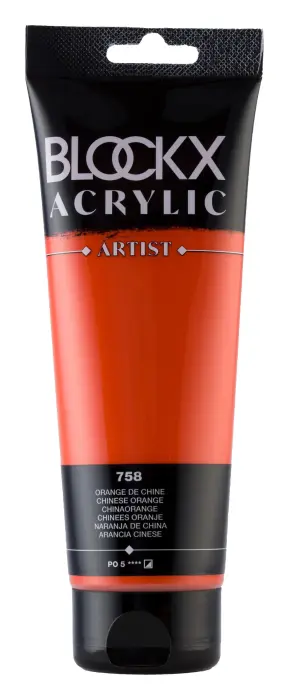 Peinture acrylique fine tube 250ml - Orange de Chine