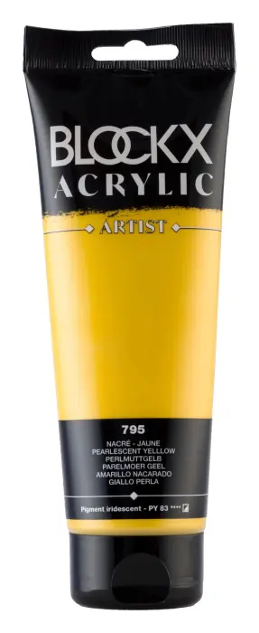 Peinture acrylique fine tube 250ml - Jaune nacré