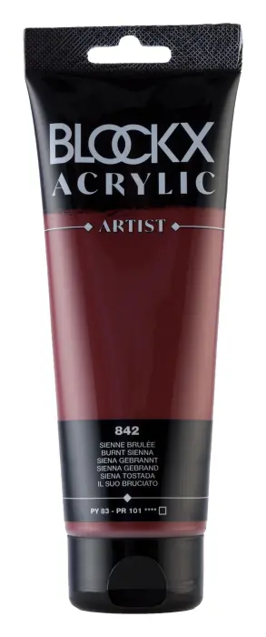 Peinture acrylique fine tube 250ml - Sienne brûlée