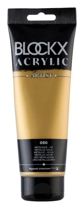Peinture acrylique fine tube 250ml - Or métallisé