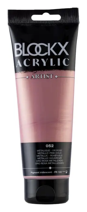 Peinture acrylique fine tube 250ml - Or Rose métallisé